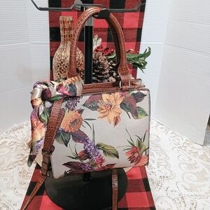 Dana Buchman Bella Floral Brown Handbag